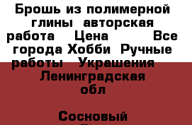 Брошь из полимерной глины, авторская работа. › Цена ­ 900 - Все города Хобби. Ручные работы » Украшения   . Ленинградская обл.,Сосновый Бор г.